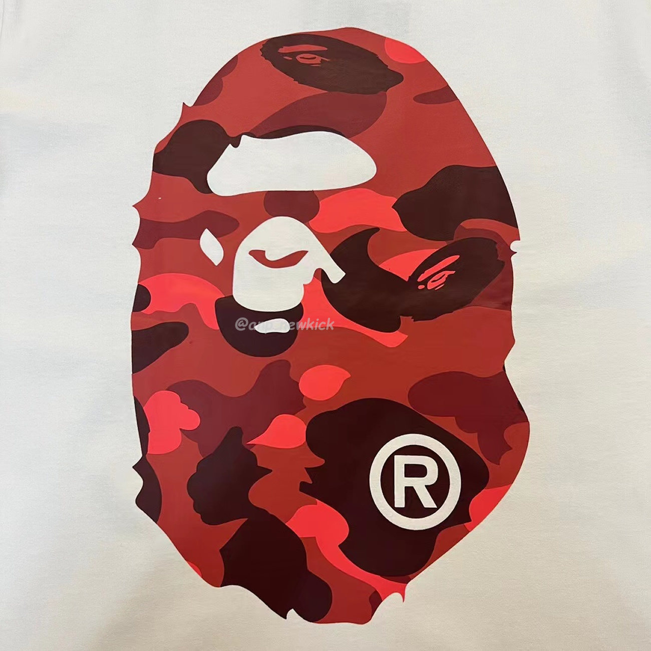 Bape Color Camo Big Ape Head Tee White Black White Green (4) - newkick.app